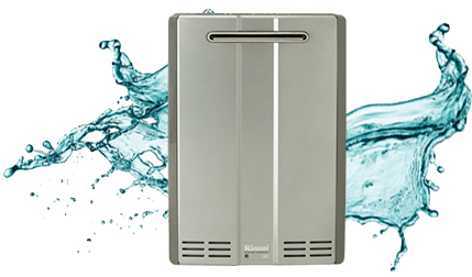 Tankless hot water heater delivering plentiful and immediately ready hot water Tankless hot water heater delivering plentiful and immediately ready hot water